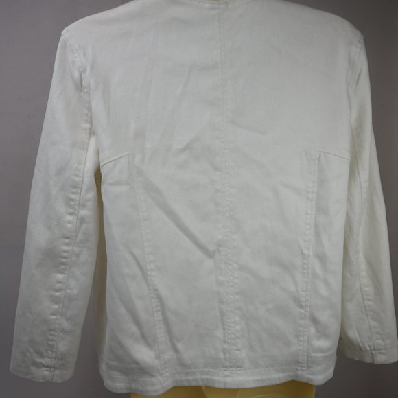 Helmut Lang Women's White Moto Jacket Size Medium - Picture 2 of 5